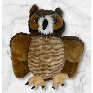 Wild Kingdom Great Horned Owl Plush 12”